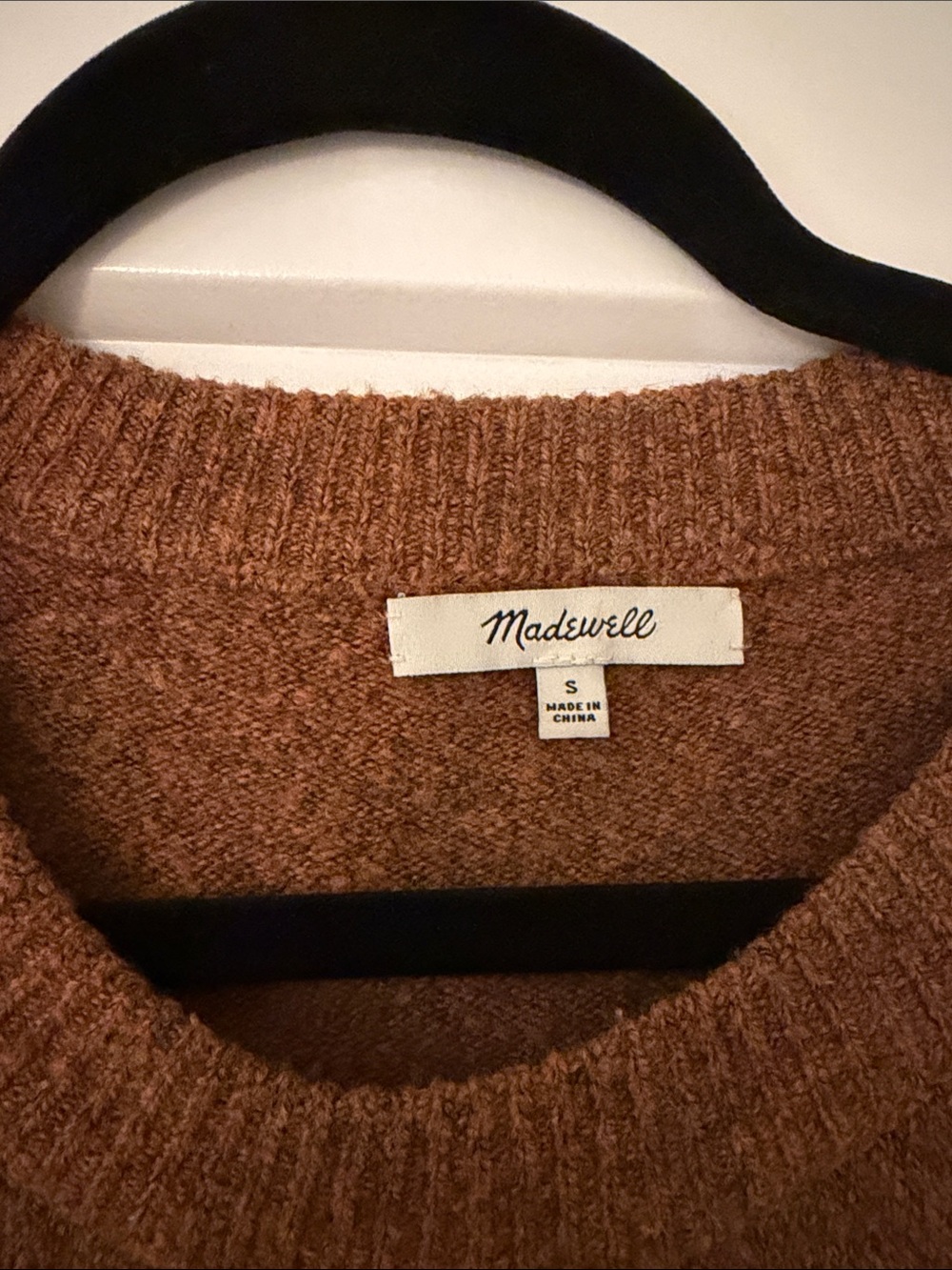 Madewell Brockton Bobble Knit Sweatee Cozy Pom-Pom Knit Sweater - Brown - Picture 3 of 4